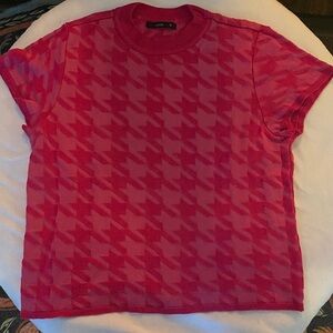 Cortelle Pink Houndstooth Short Sleeve Tee